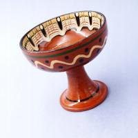 RĘCZNIE WYKONANY GLINIANY PUCHATER NACZYNIE STYL LUDOWY FOLK