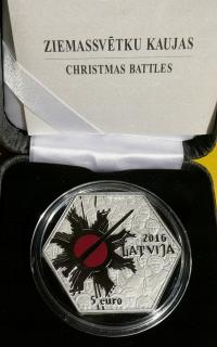 5 EURO ŁOTWA 2016 OFENSYWA ŚWIĄTECZNA 1916 RZADKA