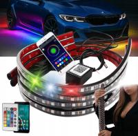 Oświetlenie podwozia LED RGB Bluetooth 4x listwy + efekt płynnych kolorów