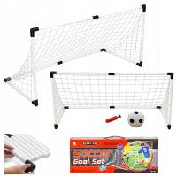 Набор из 2 футбольных ворот с сеткой для складывания помповый игольчатый мяч