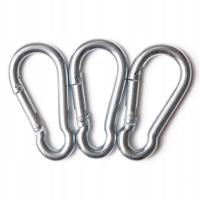 KARABIŃCZYK STALOWY 10mm, OCYNK DO LIN I ŁAŃCUCHÓW SOLIDNY KARABIN KLAMRA