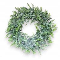 EUKALIPTUS sztuczny WIANEK dekoracja ścienna 40 cm ZIELONY PUDROWY