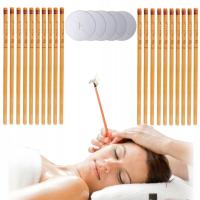 25 Świec Oczyszczających Uszy z Woskiem Pszczelim + 5 Uchwytów