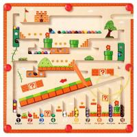 TABLICA MAGNETYCZNA MONTESSORI GRA LABIRYNT DREWNIANA SORTER NAUKA LICZENIA