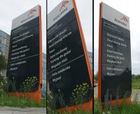 Рекламный тотем-DIBOND фрезерованный 195cm x 110cm-дизайн