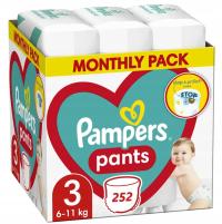 Pieluchomajtki Pampers Pants Rozmiar 3 252 szt.