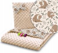 Одеяло для коляски подушка набор MINKY двухсторонний 2в1 BABYMAM
