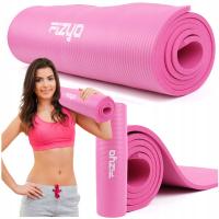 Коврик для йоги пилатес фитнес физио нескользящий толстый NBR розовый