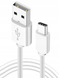 Gruby Kabel USB TYPE C / TYP-C biały TYP C 3.0A / Długi 2 Metry