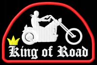 Naszywka King of Road haftowana z termofolią chopper