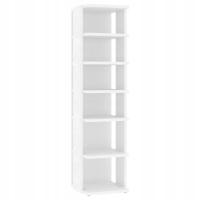 Szafka na obuwie drewnopochodna, biała, 27,5x27x102 cm