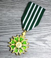 Francja , Medal oficerski Republiki Francuskiej , Złoty , kopia ,+ GRATIS