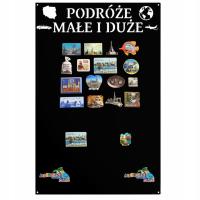 TABLICA NA MAGNESY Z PODRÓŻY PAMIĄTKOWE MAGNETYCZNA NA ŚCIANĘ LOFT OZDOBNA