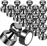 Magnesy Neodymowe Czarne 12x16mm 20szt – Silne Magnesy Na Tablicę i Lodówkę