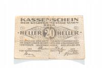 Старая банкнота bon Heller 20 Австрия Вена 1919