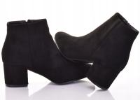 МОДНЫЕ БОТИЛЬОНЫ НА КАБЛУКЕ, ЧЕРНЫЕ ЗАМШЕВЫЕ БОТИНКИ НА ОСЕНЬ, УДОБНЫЕ