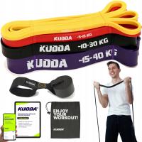 Набор из 4 силовых резинок для упражнений, резинка с сильным сопротивлением, фитнес-лента KUDDA