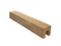 POCHWYT DREWNIANY NAKŁADANY NA SZKŁO DĄB 40X40 2,5M