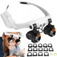 LUPA GŁOWOWA LED 3X-25X REGULOWANA DO PRECYZYJNYCH NAPRAW ELEKTRONIKI