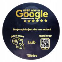 Prezenter NFC, Kod QR, Do opinii Google Okrągły - dark