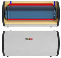 POZIOMY DWUPŁASZCZOWY ZASOBNIK ciepłej wody użytkowej 100L BOJLER pokrowiec