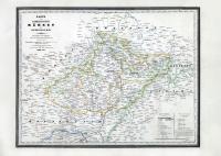 Stara mapa plan Moraw i Śląska / Czech - Raffelsperger - 1843 - 100x70