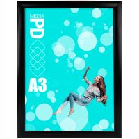 Рамка Рамка ОВЗ алюминиевая Черная А3 кликер реклама меню плакат