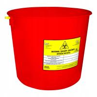 Pojemnik na odpady medyczne czerwony Med-plast 5 l