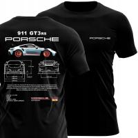 T-shirt męski okrągły dekolt Porsche