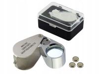 дополнительная ювелирная лупа 30x-стекло 21 мм 2XLED хром