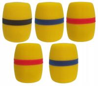 GĄBKA MIKROFONOWA OCHRONNA OSŁONKA NA MIKROFON 80X55MM ŻÓŁTA 5 SZTUK