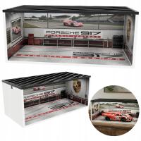 GARAŻ DIORAMA 1:64 Hot Wheels PORSCHE 917 Z NAKLEJKAMI hw24