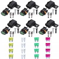 WODOODPORNY UCHWYT BEZPIECZNIKA ATO ATC 24V 6 SZTUK Z BEZPIECZNIKAMI AUTO