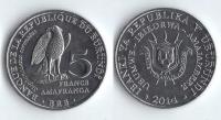 BURUNDI 2014 5 FRANCS PTAKI 6