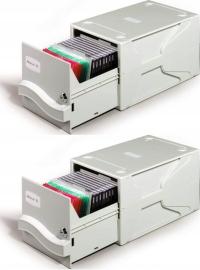 2× Pudełko na płyty CD DVD Durable na 26 płyt CD MULTIMEDIA BOX organizer