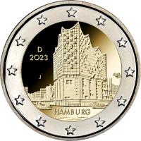 Niemcy 2 euro 2023 - Hamburg Filharmonia