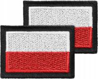 Нашивка польский флаг на военной форме на липучке wz. 814 / MON комплект 2 шт