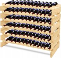 Aufun деревянная стойка для винных бутылок, 72 бутылки, 118 x 28 x 87 см