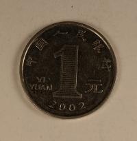 Chiny 1 yuan 2002