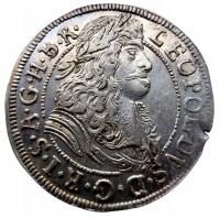 NumisMATI D822 3 krajcary 1688 Leopold, piękne srebro