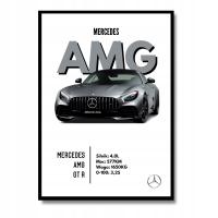 Plakat Mercedes AMG GT Prezent dla chłopaka samochód obraz bez ramki A3