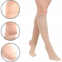 Podkolanówki Orirose beżowe przeciwżylakowe 23-32 mmHg