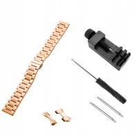 BRANSOLETA DO ZEGARKA - 19MM - RÓŻOWE ZŁOTO - STALOWA