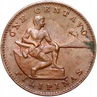 + Filipiny - OKUPACJA USA - 1 One Centavo 1944 S - STAN !