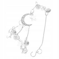 KSZTAŁT KSIĘŻYCA WISZĄCY DZWONEK WIETRZNY KRYSZTAŁOWY WISIOREK DZWONEK AKCESORIUM DO DOMU