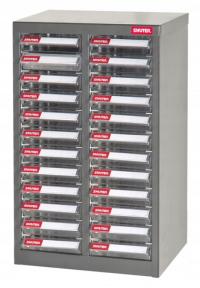 Galwanizowany metalowy organizer do materiałów warsztatowych i części z 24 szufladami