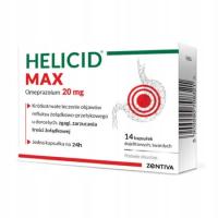 ZENTIVA Helicid Max 0,02g na objawy refluksu żołądkowo-przełykowego 14 kaps