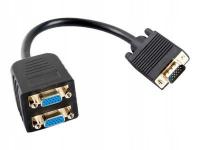 Kabel Adapter/Splitter Lanberg Ad-0020-Bk Vga (M) - 2X Vga (F) 0,2M Czarny