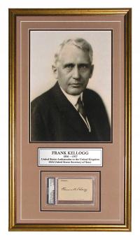 Фрэнк Биллингс Келлогг автограф раритет в переплете сертификат 1899 г.