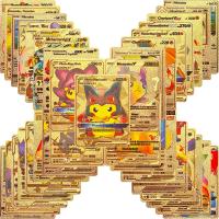 Pokemon Złote Karty Kolekcjonerskie 55 Sztuk Kart Golden Na Prezent Dziecko